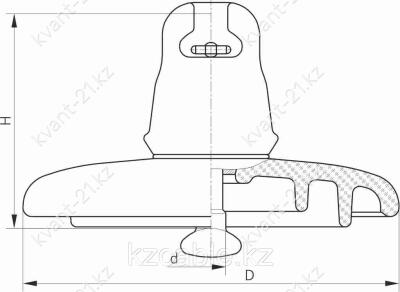 Изолятор U125B (140) линейный подвесной 0