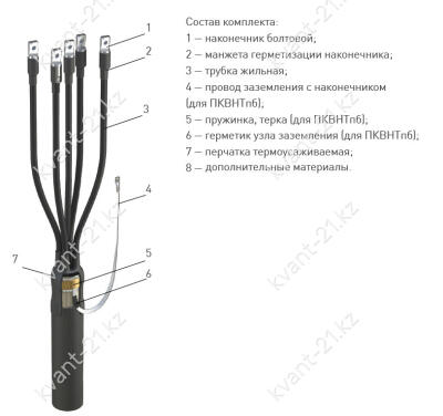 Кабельная Муфта 5 ПКТпб-1  (70-240) без наконечников ZKabel 1