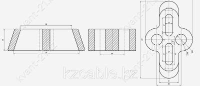 Корпус двухклинового зажима Б-720 1