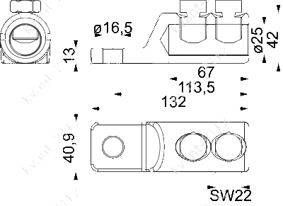 LUG150-300/16LVTIN наконечник 1