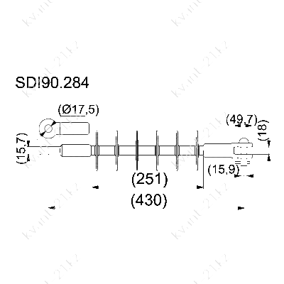 SDI90.284 изолятор натяжной композитный 1