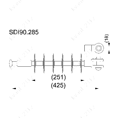 SDI90.285 изолятор натяжной композитный 1