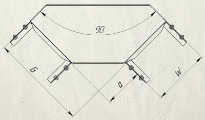Угловой КГ-90 перфорированный 1