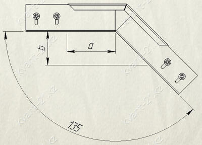 Угловой вертикальный КСГ - 45 (135) 1