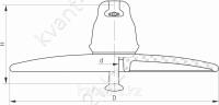 Изолятор линейный подвесной U120AD(127) 0