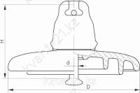 Изолятор U100BL (146) линейный подвесной 0